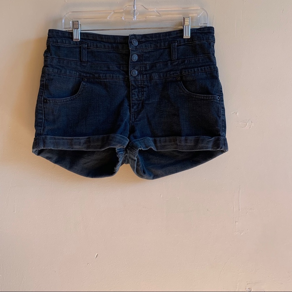 Black denim Shorts